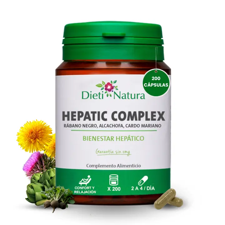 Dieti Natura Hepatic Complex 200 Cápsulas - Complemento Alimenticio Desintoxicante - 1