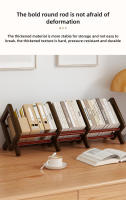 Estante De Libros Ajustable De Bambú Para Escritorio Almacenamiento Estable Para Libros/CD/Mariposas Estilo Moderno - details 7