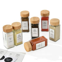 Botella De Condimentos De Madera De Bambú 120ml Con Tapa Cuadrada De 4oz Juego De Pimienta Con Agujero Jarra De Polvo Moderna Sin Químicos Originales En China - details 17