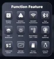 EKIY Navegación GPS Para Motocicleta 5 Pulgadas Pantalla Portátil Con Carplay Y Android Auto Diseño Nuevo MOTO Display - details 1