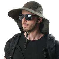Gorro De Safari Ajustable Para Hombres Y Mujeres Protección UV 50+ Con Pico Para El Cuello Y Sombrilla Para Exterior Respirable Para Pesca Y Senderismo - details 16