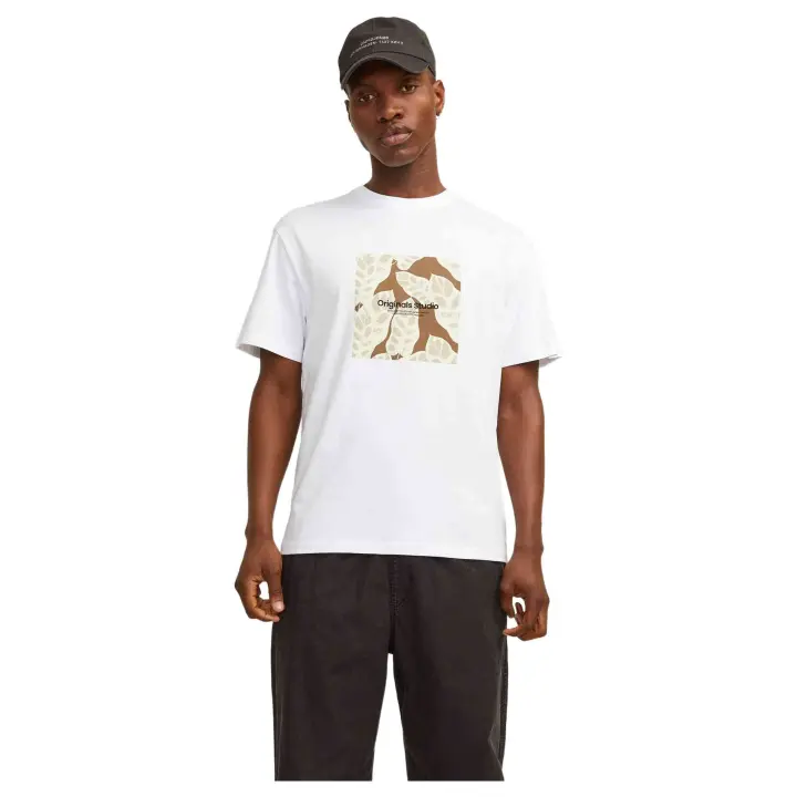 Camiseta de Manga Corta Jack&Jones Jorsequoia para hombre en color blanco - 1