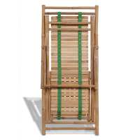vidaXL Tumbona de exterior con reposapiés bambú Sillas de Exterior Ideal para jardín, playa, piscina, terraza Tumbona Piscina Tumbonas Playa Tumbonas Jardín Exterior - details 5
