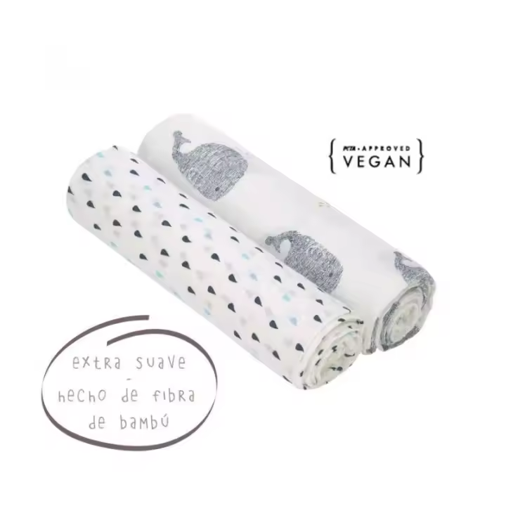 Pack 2 muselina 120x120 Bambú Lässig  Lässig - For kids - 1