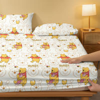 Sábana Ajustada De Poliéster 100% Con Patrón De Winnie Piggy Pijie Digital Impreso Para Dormitorio Sin Funda De Almohada - details 3