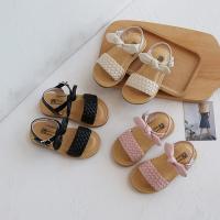 Sandalias De Niña Con Lazo Y Tejido Suave Estilo Bohemio Clásico De Verano Antideslizantes Tobilleras Abiertas Para Niños - details 1