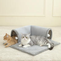 Cama Para Gato Con Túnel Multifuncional Para Gatos De Interior Con Bolas Colgantes Cama De Actividades Para Gatos Material De Algodón 100% - details 7