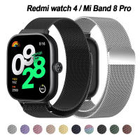 Correa De Reloj Milanese Original Para Xiaomi Redmi Watch 4 Accesorios 2024 Cinta Metálica Magnética Correa De Pulsera Para MiBand 8 pro - details 0