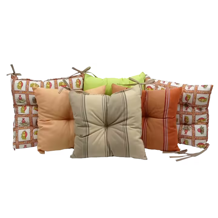 Pack Cojines para Sillas 35x35x6 con Lazos de Sujeción – Suaves, Cómodos y Elegantes | Cojines Acolchadas en Varios Colores y Diseños | Perfectos para Comedor, Cocina, Terraza o Jardín | Ideal para Mayor Comodidad y Decoración - 1