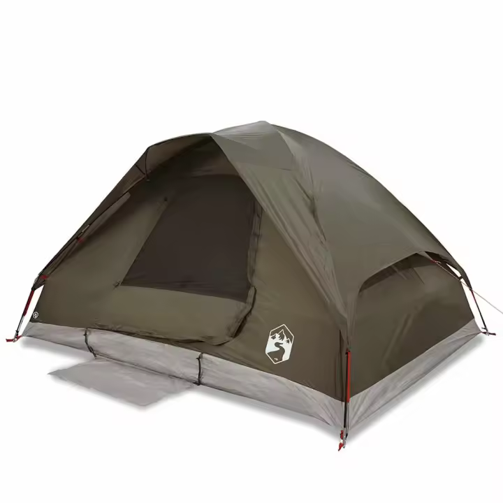 vidaXL Tienda de campaña iglú para 4 personas impermeable marrón - 1
