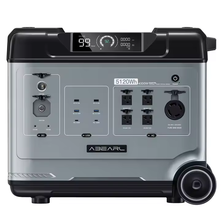 OUKITEL P5000 Pro Estación de Energía Portátil, 5120Wh Batería LiFePO4, Salida de CA de 4000W, Control Inteligente de Temperatura, Carga al 80% en Solo 1 Hora, Carga Rápida, Control por APP - 1