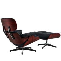 TY302 Classic Recliner Deep Acid Branch Armchair With Black Cowhide Black Big Head Foot Swivel Deck Chair Furniture - details 1