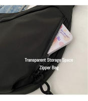 Bolso Transversal De Oxford Popular 2025 Para Mujer Y Hombre Color Sólido Con Cierre De Cremallera Bolso De Hombro Casual Para Estudiantes Y Commutadores - details 2