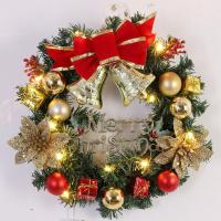 Corona De Navidad Para Puerta De Entrada Dorada Decoración De Pared Y Puerta De Año Nuevo 2024 Guirnalda De Ornamento Navidad 2025 - details 14