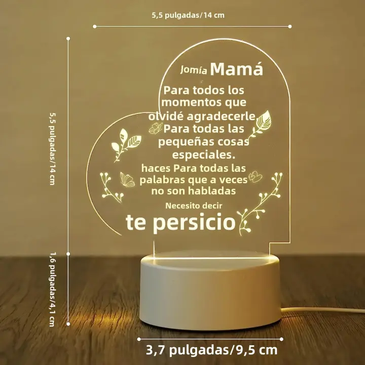 Lámpara Nocturna LED 3D Para Habitación Decoración De Pared Regalo Para Niños Control USB Iluminación Para Dormitorio - 1