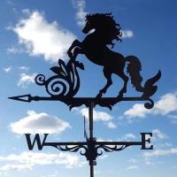 Weathervane De Metal Silueta Artística Decorativa Para Jardín Casa Granja Valla Puerta De Mascota Uso En Techo O Cerca - details 9