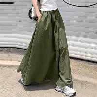 ZANZEA Falda Larga Para Mujer Verano 2024 Estilo Casual Con Bolsillos Ajustable En Cintura Maxi Skirt Oversize Streetwear - details 1