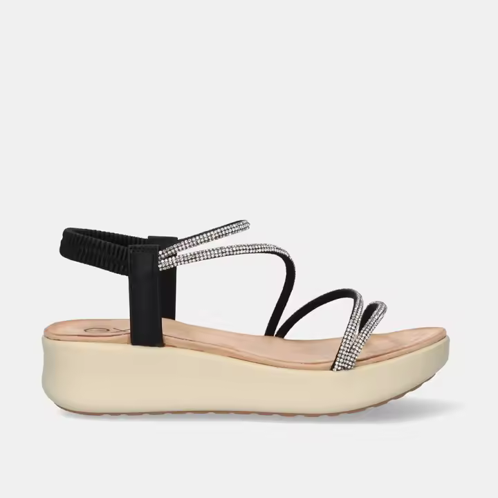 Sandalia Exé Cómoda Strass - 1