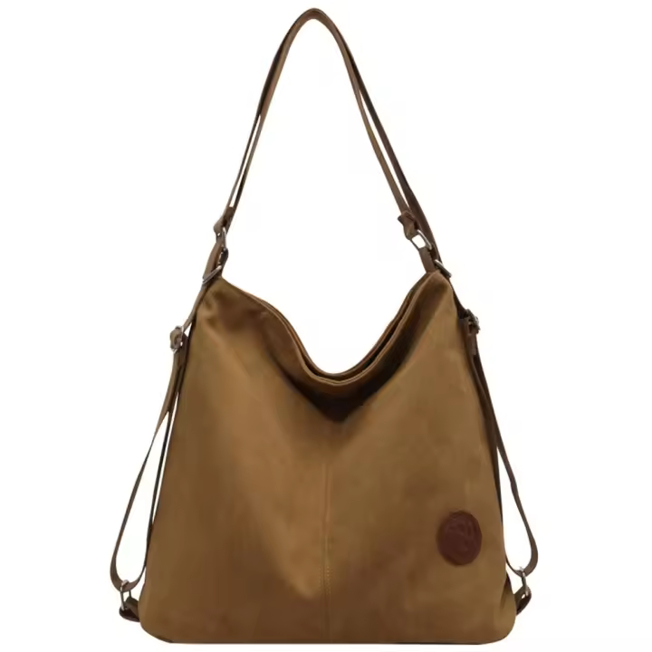 Bolso de Lona para Mujer, Bolso de mano con vintage superior ASA, Bolso de mano informal multicolor, Bolso Escolar, caquí - 1