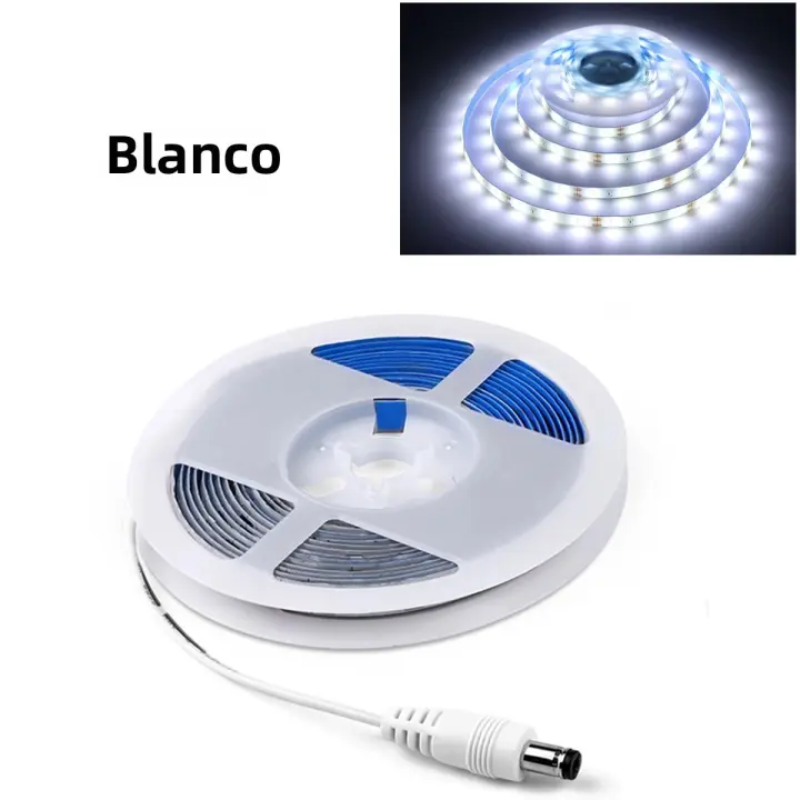 Tira De LED SMD 2835 1m 2m 3m 4m 5m DC12V 60LEDs/m Conector DC Luz Diádima Para Decoración De Habitaciones Iluminación De Fondo - 1