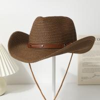 Sombrero De Vaquero Estilo Jazz Amplio Para Hombres Y Mujeres Proteccion Solar Para La Playa Y Verano Con Cuerda De Viento - details 3