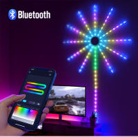 Luces De Fuegos Artificiales USB Bluetooth RGB LED Impermeables Para Jardín Camping Decoración De Habitaciones Lámpara De Garlanda LED Para Festividades - details 0
