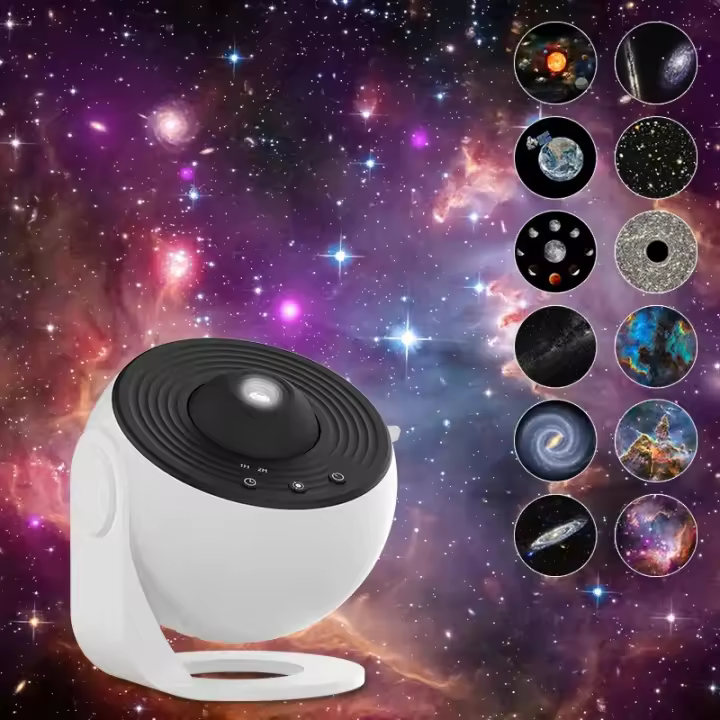Proyector De Galaxia LED Luz Nocturna Estrellada 360° Giratorio Planetario Lámpara De Ambiente Para Decoración De Habitaciones Regalo Para Niños Y Niñas - 1