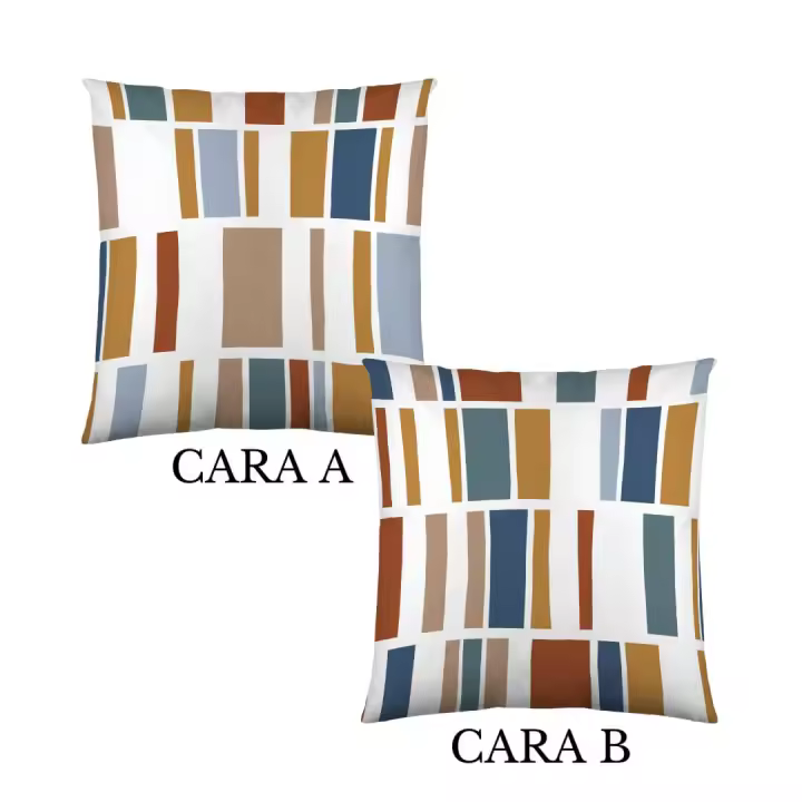 Funda de Cojin Estampado Reversible  ICEHOME - 60x60 cm - Microfibra Extra Suave - Fabricado en España - 11 Modelos - Certificación OEKO-TEX Standard 100 - 1