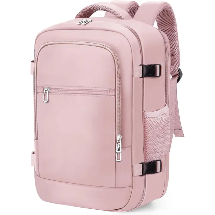 Mochila Viaje Cabina 40x20x25 Ryanair, Equipaje de Mano 20L, Mochila Impermeable Antirrobo con Bolsillo Portátil 14 Pulgadas, Hombre y Mujer para Trabajo, Escuela, Viajes - Negro - 1