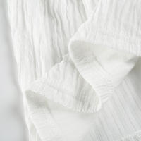 Vestido Blanco Elegante De Manga Larga Con Cuello Abierto Estilo Coreano Y Japonés Para Mujer Con Ajuste En La Cintura Y Detalles De Encaje - details 6