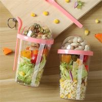 Taza De Desayuno Portátil De 400ml Con Tapa Y Cuchara Doble Capa Para Yogur Avena Salada Fruta Sopa De Verduras Taza De Pérdida De Grasa - details 0