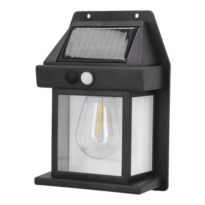 Jandei - Aplique Solar con Sensor de Movimiento, Tono Luz Cálida 3000k, 200 Lúmenes, Batería 3.7V y 800mAh - Medidas 12x17x6cm - 1