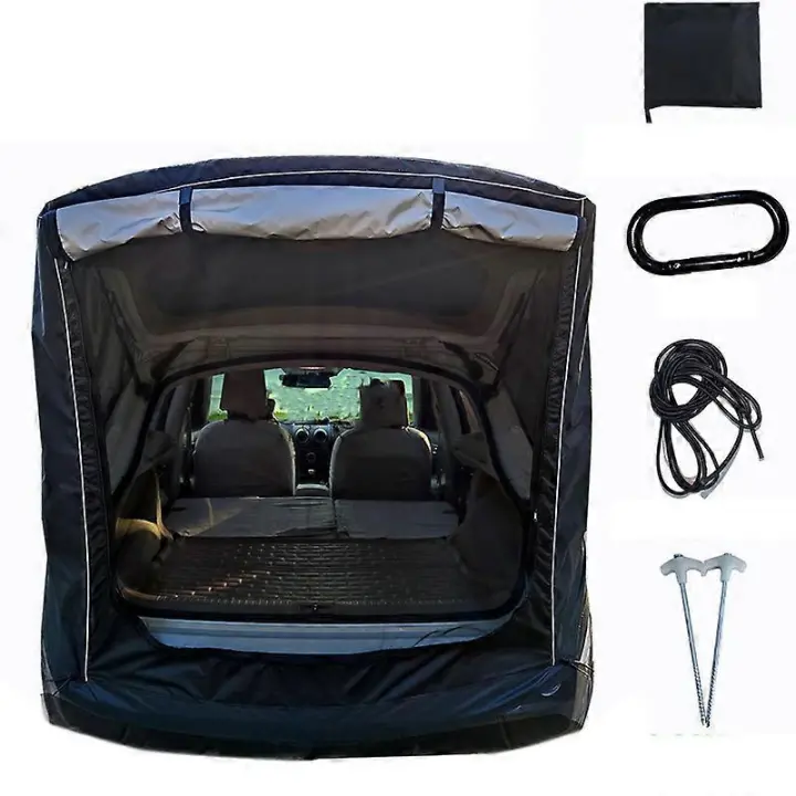 Car Trunk Tent SUV Universal Self-Driving Car Tail Extension Tent Outdoor Camping Rain and Sun Shad - 1