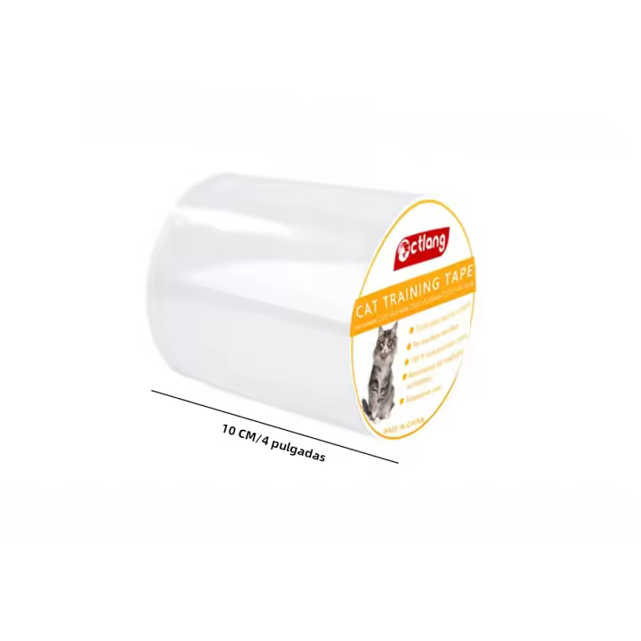 Cinta De Entrenamiento Para Gatos 3/10M Transparente Autoadhesiva Protectora Antisiquio Para Muebles Material PVC - 1