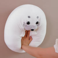 Nueva Adorable Peluche De Señorón En Algodón Sastre Juguete De Lobo Marino Suave Regalo Kawaii Para Dormir Y Abrazar - details 15