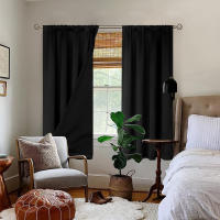 Cortinas Impermeables Y De Aislamiento Térmico Para Interior Y Exterior Decoración De Puerta Jardín Hogar Modernas De Poliéster 100% - details 2