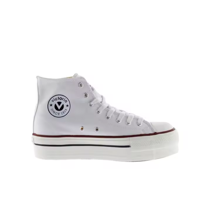 Victoria 1061101 Zapatillas abotinadas para mujer blancas en textil y sintético 84415 - 1