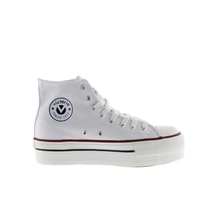 Victoria 1061101 Zapatillas abotinadas para mujer blancas en textil y sintético 84415 - 1