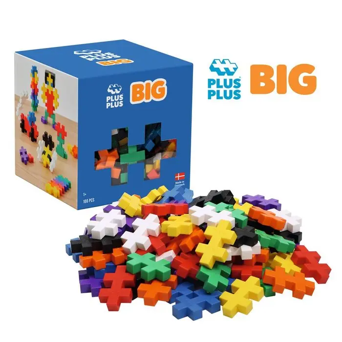 LUDILO JUEGO CUBO BIG BASIC MIX 100 PCS PLUS PLUS PLUS PLUS BIG 11x11x11 Cms. - 1
