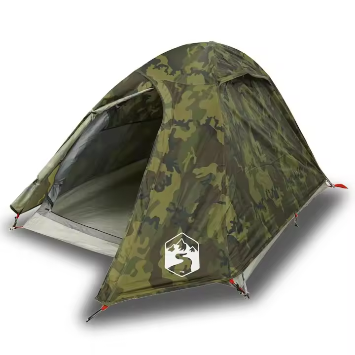 vidaXL Tienda de campaña iglú para 2 personas impermeable camuflaje - 1