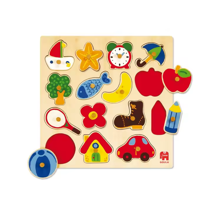 Puzzle Encajable De Madera Siluetas Goula 15 Piezas (Diset 53023) - 1