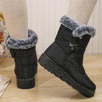 Botas De Nieve Impermeables Antideslizantes Para Mujer Con Peluche Sintética Abrazadera De Plataforma Botines De Invierno Calientes Talla 35-44 - details 6