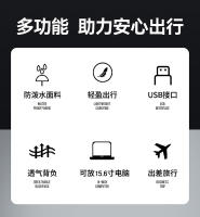 Mochila de cuero genuino para hombre, mochila de negocios para computadora, mochila de viaje de ocio de gran capacidad para estudiantes universitarios, estudiantes de secundaria y preparatoria. - details 2