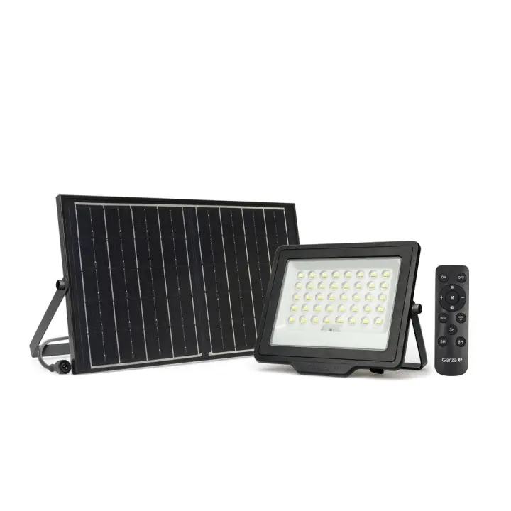 Garza Proyector Solar Abora - 120º Regulable | Placa Solar y Batería Intercambiable - 1