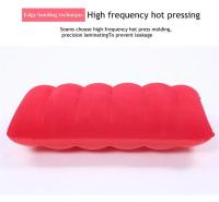 Almohada De Viaje Inflable Ultraligera De 47x30cm Para Camping Playa Descanso Con Tela Flocada Cuadrada Adaptada Para Napping Y Trabajo En Mesa - details 2