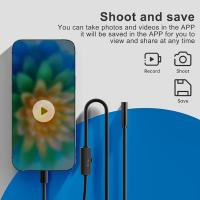 Endoscopio para iPhone, ILIHOME Cámara de Inspección con Lente de 5,5mm para, 2 Metros de Cable Semirrígido Boroscopio IP68 Impermeable 2 M - details 2