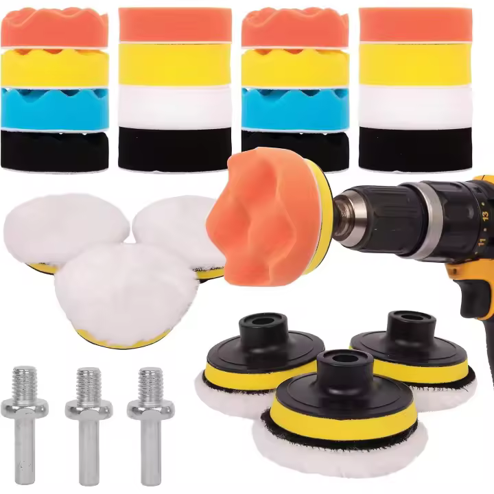 Kit de Pulido para automóviles de 25 piezas: almohada de Pulido para M10/M14, detornilladores inalámthricos y Máquinas pulidoras: diferentes - 1