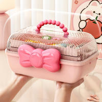 Caja De Almacenamiento Para Accesorios De Pelo Con Manija Organizador Multicapa Para Niñas Bolso De Joyería Multipropósito - details 5