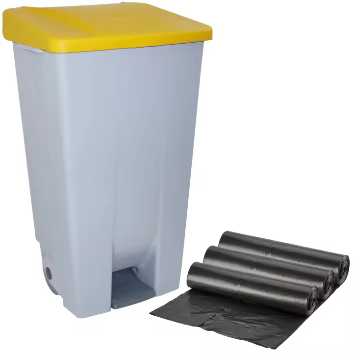 Contenedor Selectivo Prosperplast 120L + 3x Bolsas Basura WELLHOME - 1