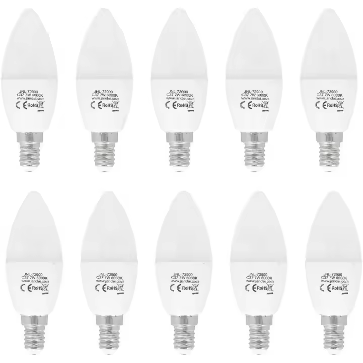 Jandei - Packs Bombillas LED Tipo Vela E14 7W Bajo Consumo, C37, 330º de Apertura. Múltiples Usos IP20 Apta para Interiores - 1